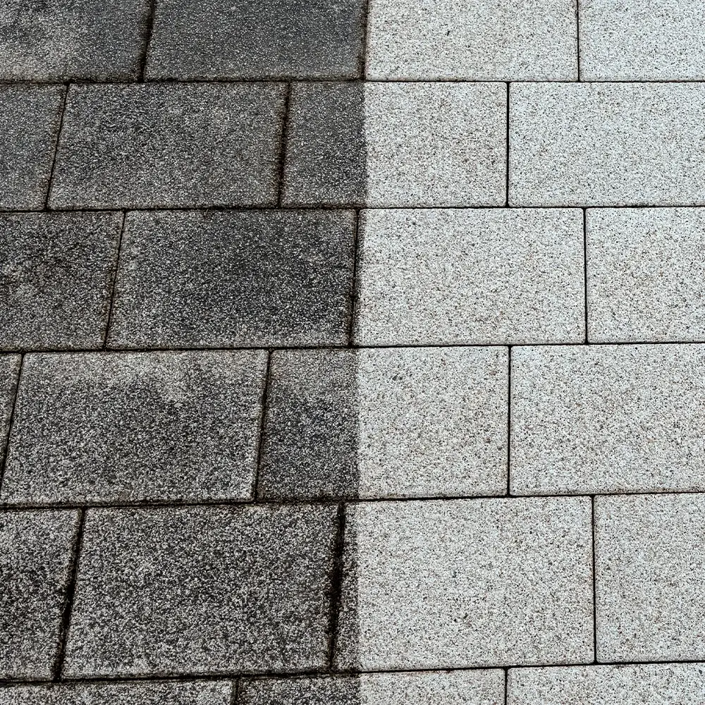 Steinreinigung von Pflasterstein – Sinn Gartengestaltung